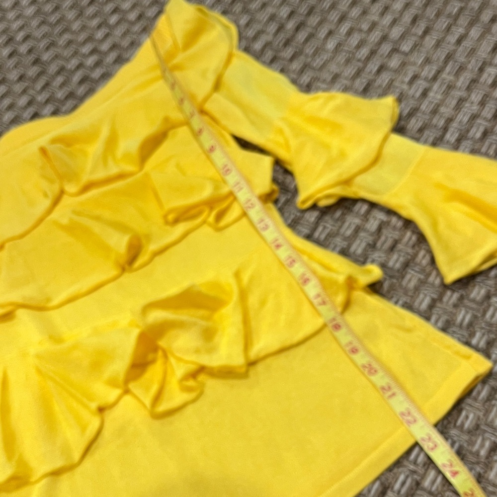 Boston Proper Yellow Ruffled Blouse - Picture 7 of 9
